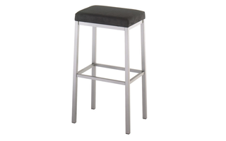 NON SWIVEL STOOL COUNTER HEIGHT BRADLEY DISTRESSED SOLID WOOD SEAT Bradley 40038-26D AMISCO