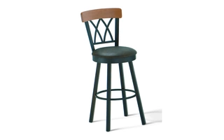 BRITTANY COUNTER HEIGHT UPHOLSTERED SEAT AND METAL BACKREST WITH SOLID WOOD (BIRCH) ACCENT Brittany 41405-26 AMISCO