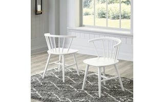 DINING ROOM SIDE CHAIR (2/CN) Grannen White/NaturalD407-01 ASHLEY