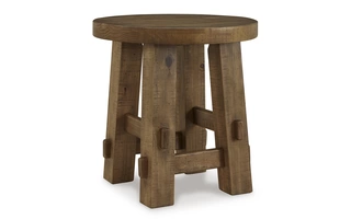 ROUND END TABLE Mackifeld Warm BrownT724-6 ASHLEY