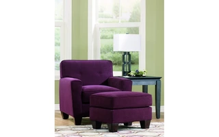 OTTOMAN-STATIONARY UPHOLSTERY-DANIELLE - EGGPLANT 1880014 1880014 ASHLEY