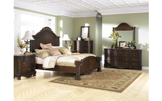 KING/CAL KING PANEL FOOTBOARD North Shore Dark BrownB553-256 ASHLEY