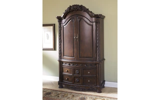 ARMOIRE BASE North Shore Dark BrownB553-49B ASHLEY
