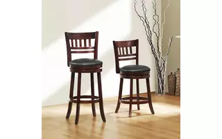 29IN SWIVEL STOOL BLACK PVC SEAT HALF-WOOD PACK 1140E-29S 1140E-29S MAZIN