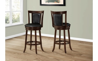 BARSTOOL - 2PCS - 43 H - SWIVEL - ESPRESSO BAR HEIGHT I1287 I1287 MONARCH SPECIALTIES