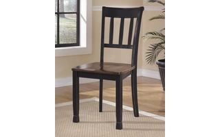 DINING ROOM SIDE CHAIR (2/CN) Owingsville Black/BrownD580-02 ASHLEY