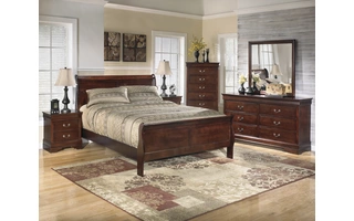 TWO DRAWER NIGHT STAND Alisdair Reddish BrownB376-92 ASHLEY