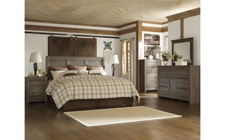 KING/CAL KING PANEL HEADBOARD Juararo Dark BrownB251-58 ASHLEY