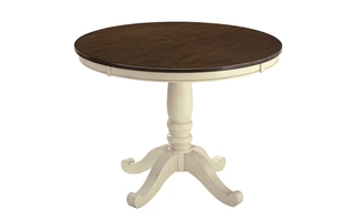 ROUND DINING ROOM TABLE TOP Whitesburg Brown/Cottage WhiteD583-15T ASHLEY