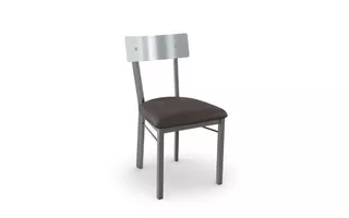 LAUREN UPHOLSTERED SEAT AND STAINLESS STEEL BACKREST Lauren 30493 AMISCO
