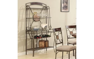 BUFFET AND HUTCH, WINE RACK, FINISH: METAL CDC067-DBH-WRMT CDC067-DBH-WRMT LIFESTYLE