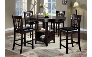 DINING CHAIR - 2PCS - 41 H - ESPRESSO - BLACK SEAT I1156 I1156 MONARCH SPECIALTIES