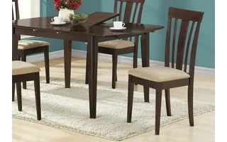 DINING CHAIR - 2PCS - 38 H - ESPRESSO WITH MICROFIBER I1898 I1898 MONARCH SPECIALTIES