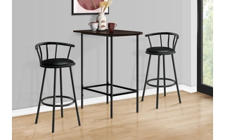HOME BAR - 24 X 36 - ESPRESSO - BLACK METAL SPACESAVER I2345 I2345 MONARCH SPECIALTIES