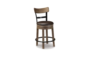 UPH SWIVEL BARSTOOL (1/CN) Pinnadel Grayish BrownD542-124 ASHLEY