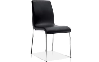 MAX SIDE CHAIR SYNTHETIC LEATHER BLACK, CHROME SEF314174 SEF314174 KORSON