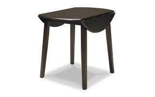 ROUND DRM DROP LEAF TABLE Hammis Dark BrownD310-15 ASHLEY