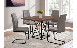 DINING TABLE - 36 X 48  - BROWN RECLAIMED WOOD-LOOK-BLACK I1107 I1107 MONARCH SPECIALTIES