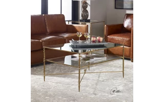 HENZLER COFFEE TABLE, GOLD 24276 24276 UTTERMOST
