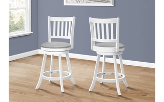 BARSTOOL - 2PCS - 39 H - WHITE - SWIVEL COUNTER HEIGHT I1239 I1239 MONARCH SPECIALTIES