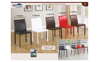BLACK LEATHER-LOOK MODERN PUB CHAIRS 2PCS PER CARTONPAGE85 I1381BK I1381BK MONARCH SPECIALTIES