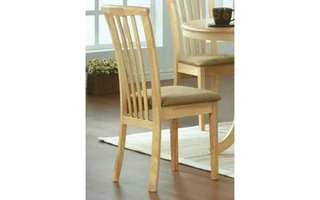 NATURAL 36H SIDE CHAIRS WITH MICRO-FIBRE 2PCS PER CTNPAGE70 I1461DISCO I1461DISCO MONARCH SPECIALTIES