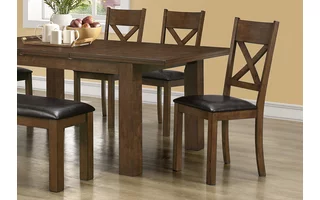 DINING CHAIR - 2PCS - 40 H - WALNUT - BROWN SEAT I1551 I1551 MONARCH SPECIALTIES