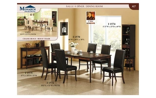 DARK BROWN LEATHER-LOOK 39H PARSON CHAIRS 2PCS PER CTNPAGE27 I1572 I1572 MONARCH SPECIALTIES
