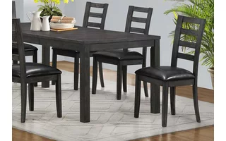 DINING CHAIR - 2PCS - 39 H - DARK GREY - BLACK SEAT I1601 I1601 MONARCH SPECIALTIES