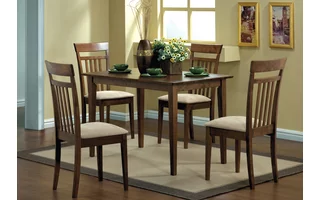 DINING SET - 5PCS SET - WALNUT FINISH I1720 I1720 MONARCH SPECIALTIES