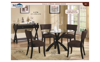 CHOCOLATE BROWN MICRO-FIBRE 34H DINING CHAIR 2PCSPAGE51 I1780CH I1780CH MONARCH SPECIALTIES