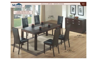 CAPPUCCINO BLACK LEATHER-LOOK 41H SIDE CHAIRS 2PCSPAGE23 I1851 I1851 MONARCH SPECIALTIES