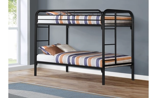 BUNK BED - TWIN - TWIN SIZE - BLACK METAL I2230K I2230K MONARCH SPECIALTIES