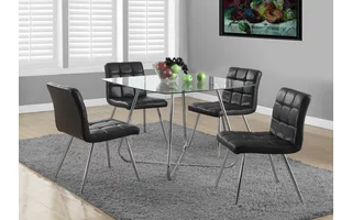 DINING TABLE - 40 DIA CHROME WITH 8MM TEMPERED GLASS I1070 I1070 MONARCH SPECIALTIES