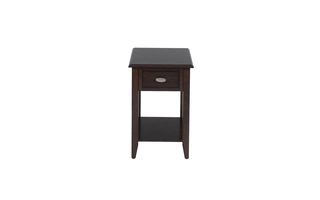 CHAIRSIDE TABLE W/DRAWER, SHELF MERLOT FINISH MERLOT FINISH 1030-7 JOFRAN