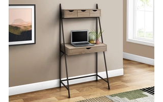 COMPUTER DESK - 32 L - DARK TAUPE - BLACK METAL I7332 I7332 MONARCH SPECIALTIES