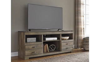 LG TV STAND W/FIREPLACE OPTION Trinell BrownW446-68 ASHLEY