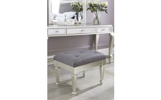 UPHOLSTERED STOOL (1/CN) Coralayne SilverB650-01 ASHLEY