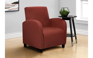ACCENT CHAIR - RED LEATHER-LOOK FABRIC I8068 I8068 MONARCH SPECIALTIES