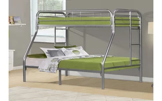BUNK BED - TWIN - FULL SIZE - SILVER METAL I2231S I2231S MONARCH SPECIALTIES