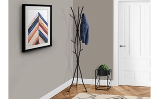COAT RACK - 74 H - HAMMERED BLACK METAL I2062 I2062 MONARCH SPECIALTIES