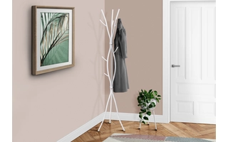 COAT RACK - 74 H - WHITE METAL I2063 I2063 MONARCH SPECIALTIES