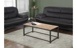 COFFEE TABLE - TERRACOTTA TILE TOP / HAMMERED BROWN I3160 I3160 MONARCH SPECIALTIES