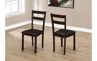 DINING CHAIR - 2PCS - 35 H ESPRESSO - DARK BROWN SEAT I1176 I1176 MONARCH SPECIALTIES