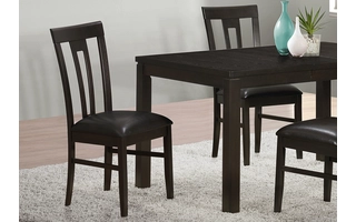 DINING CHAIR - 2PCS - 39 H - ESPRESSO - BROWN SEAT I1496 I1496 MONARCH SPECIALTIES
