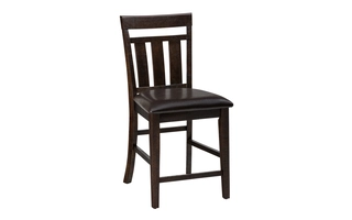 CONTOURED SLATBACK COUNTER HEIGHT STOOL W/UPH SEAT (2/CTN) KONA GROVE COLLECTION KONA GROVE COLLECTION 705-BS410KD JOFRAN