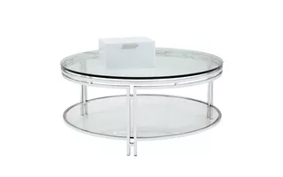 andros coffee table - stainless steel andros 101053 sunpan