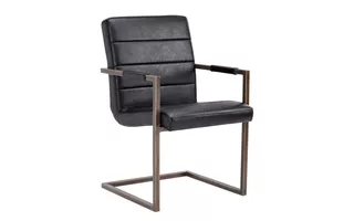 JAFAR DINING ARMCHAIR - VINTAGE BLACK JAFAR 100889 SUNPAN