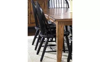 BOW BACK SIDE CHAIR - BLACK Treasures 17-C4050 LIBERTY