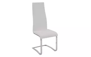CONTEMPORARY WHITE AND CHROME DINING CHAIR 100515WHT 100515WHT COASTER